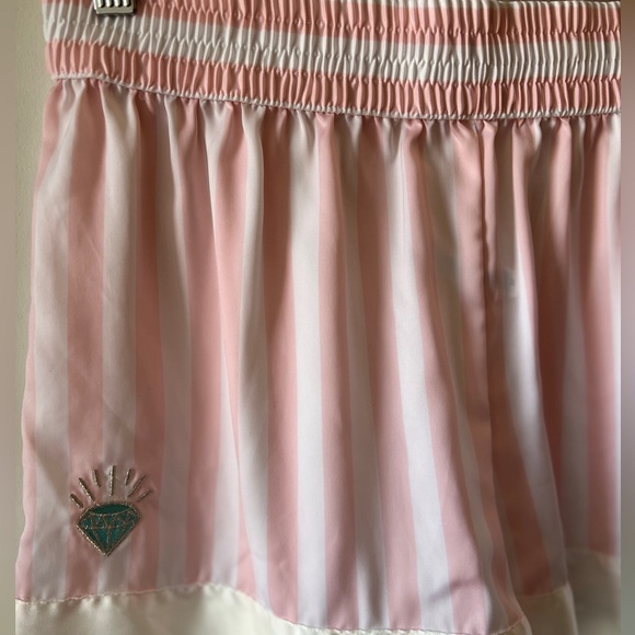 Betsy Johnson Mrs. Striped Satiny PJ Set M - Picture 14 of 15